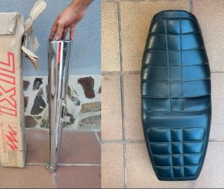 Sillín y tubo de escape Yamaha 250cc