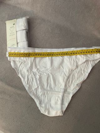 6 bragas Bikini Mujer Algodón Blancas 