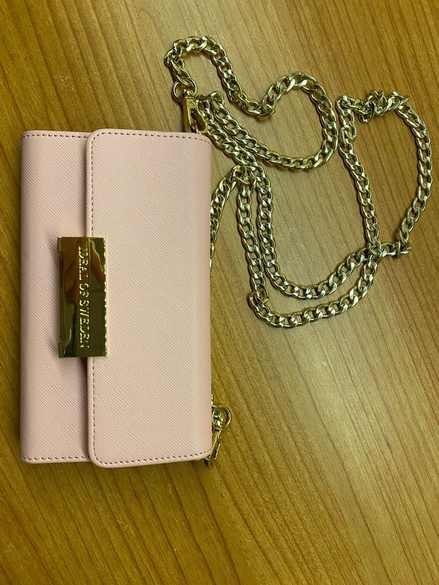 Mini borsa a tracolla rosa