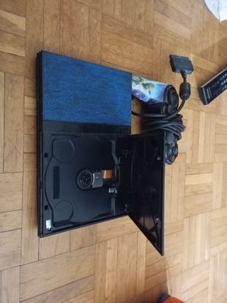 PS2 (PlayStation 2) Azul & Marrón