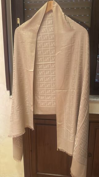Foulard Fendi beige seta