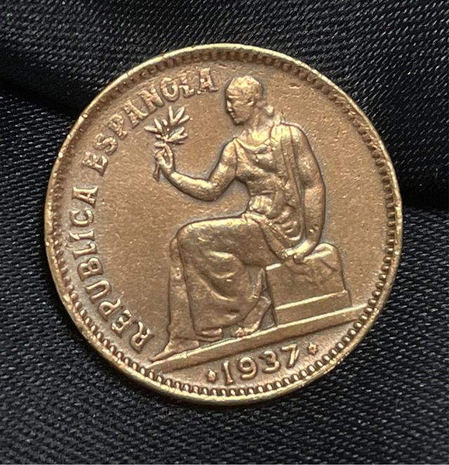 Estrellas 3 4 moneda 50 céntimos 1937 II República