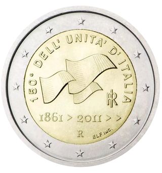 Moneda 2€ Italia 2011 - Unificación