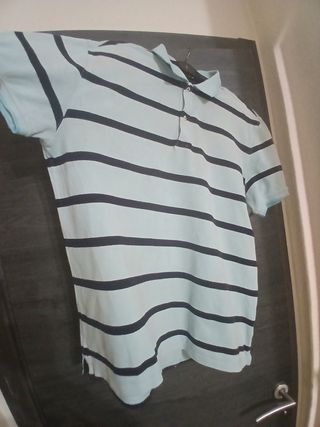 Polo Massimo Dutti XL - rayas azul marino