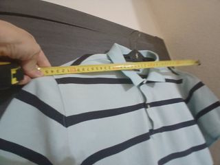 Polo Massimo Dutti XL - rayas azul marino
