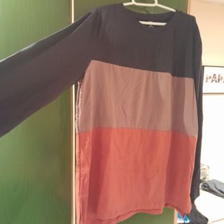 Camiseta tricolor manga larga