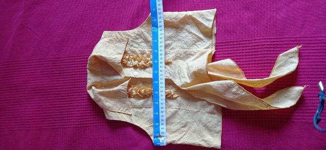 Traje Flamenca niña blanco-amarillo