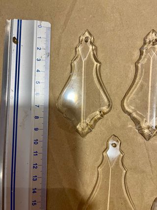 5 Plaquetas Cristal antiguas