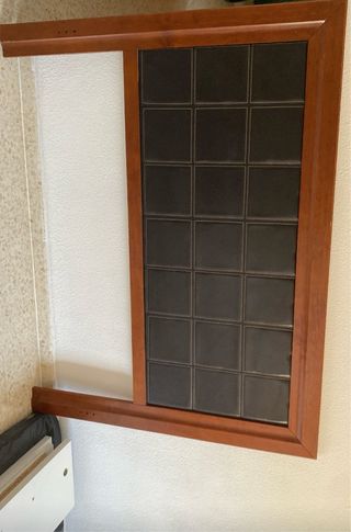 Cabecero cama madera-piel 1 ud.