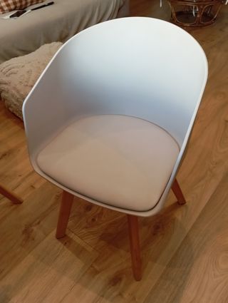 4 Sillas Comedor Gris - Madera