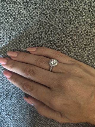 Anillo Swarovski cristal blanco y plateado