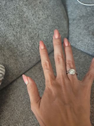 Anillo Swarovski cristal blanco y plateado