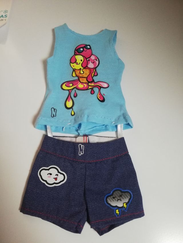 Ropa Nancy: Top & Shorts helados
