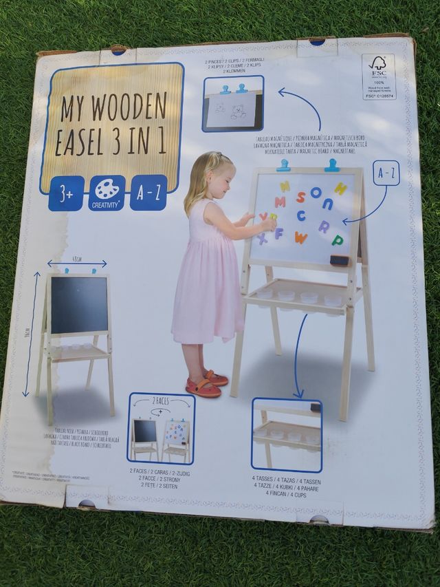 Caballete Pizarra 3 en 1 Infantil