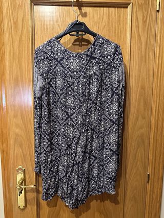 Mono corto Zara - Azul estampado