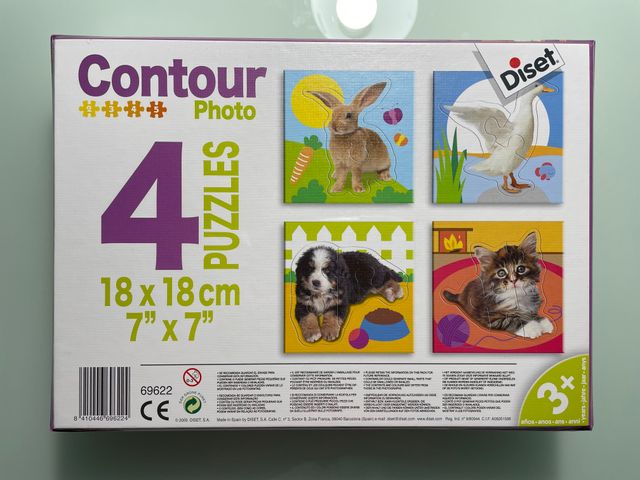 Puzzle Diset Contour Photo - 4 piezas