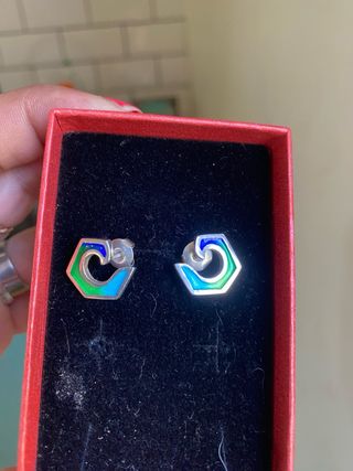 Pendientes plata multicolor