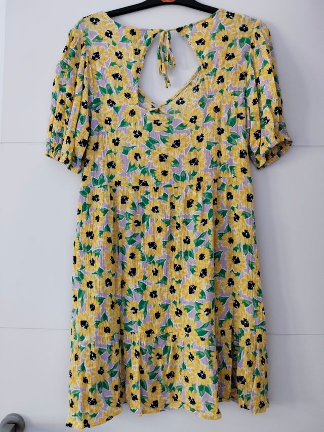 Vestido flores verano - amarillo