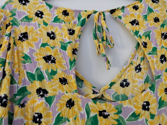 Vestido flores verano - amarillo