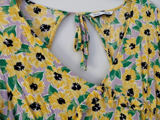 Vestido flores verano - amarillo