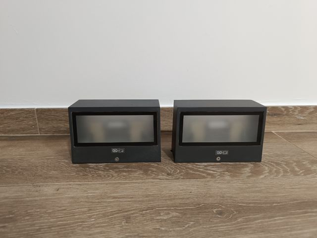 2 Luces Exteriores Grises Metal