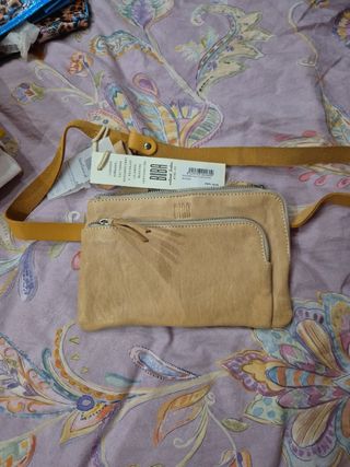 Riñonera Biba piel marrón