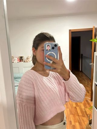 Jersey rosa punto talla S