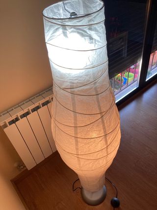 Lámpara pie papel estilo japonés