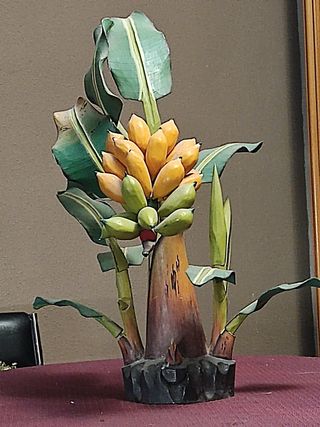 Figura Decoración Platanero Madera