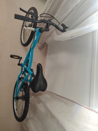 Bicicleta niño 20" azul y blanca