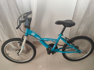 Bicicleta niño 20" azul y blanca
