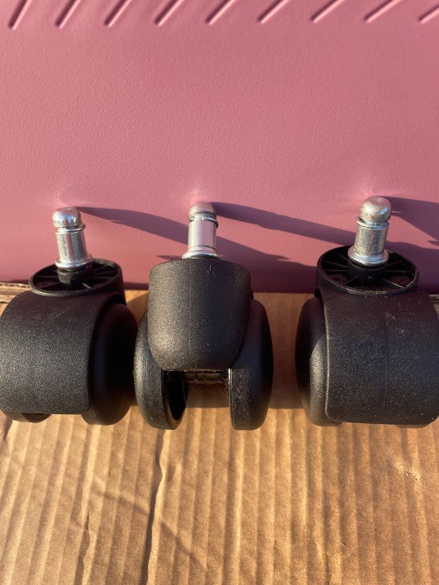 3 Ruedas giratorias sillas - Negras