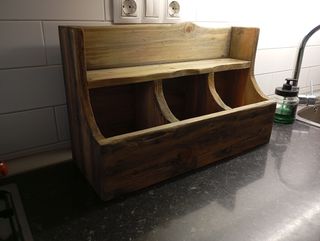 Verdulero rústico de madera
