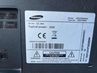 TV Samsung 22" negra