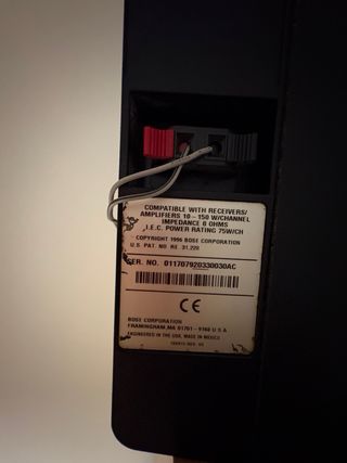 Altavoces Bosé 301 Series IV negros (150w)