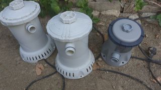 3 Filtros piscina Bestway grises