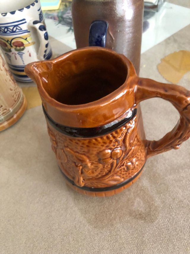 Jarras cerámica vintage pintadas a mano