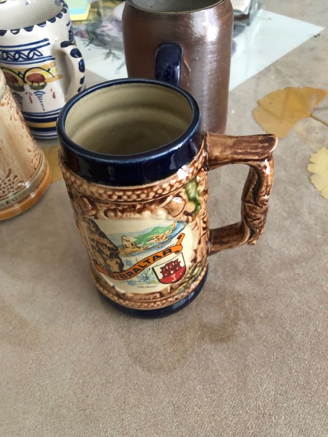 Jarras cerámica vintage pintadas a mano