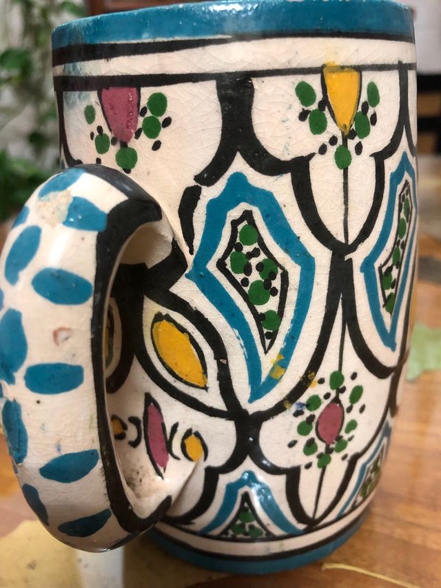 Jarras cerámica vintage pintadas a mano