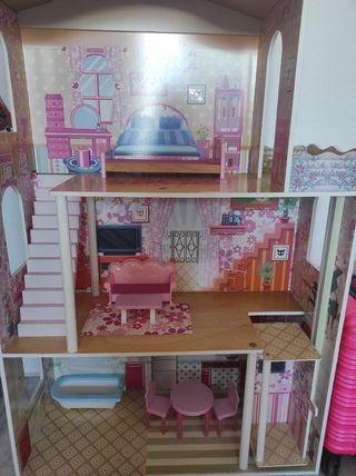 Casa juguete niña 3 pisos madera