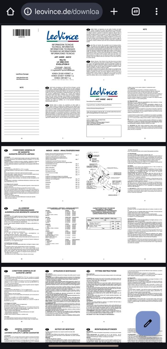 Escape LeoVince carbono Honda