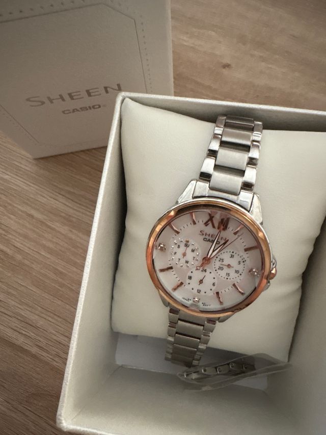 Reloj SHEEN CASIO plata-blanco