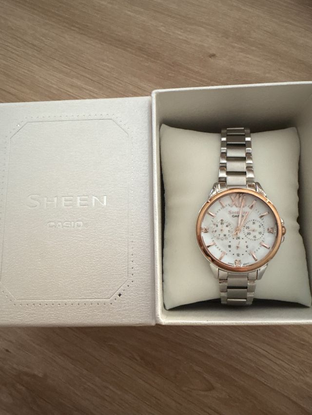 Reloj SHEEN CASIO plata-blanco