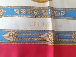 Pañuelo seda Celine azul-amarillo