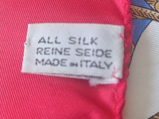 Pañuelo seda Celine azul-amarillo