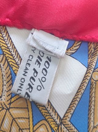 Pañuelo seda Celine azul-amarillo