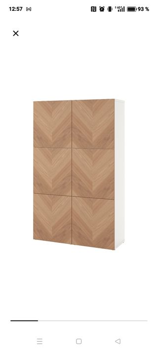 Armario madera blanco-marrón de ikea.