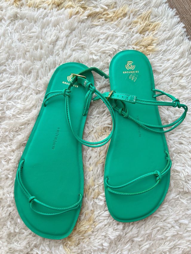 Novas sandálias Groundies tamanho 39 - Verde