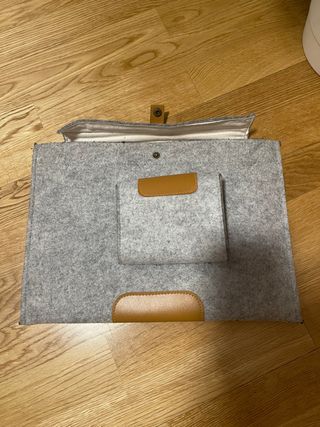 Funda portátil tejido gris