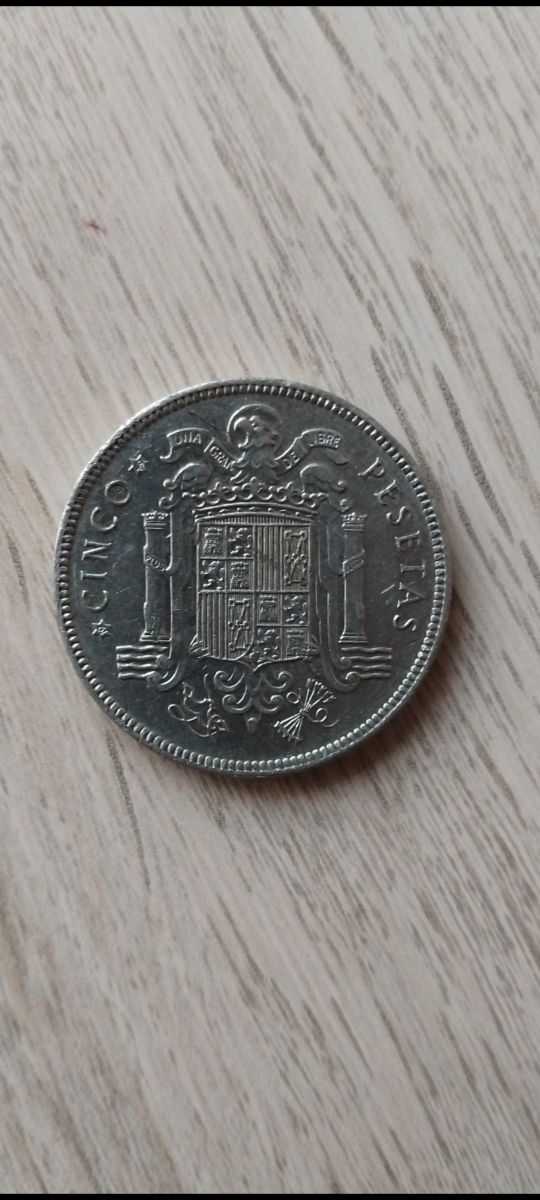 5 Ptas España 1949 Franco estrellas *19*  *49*